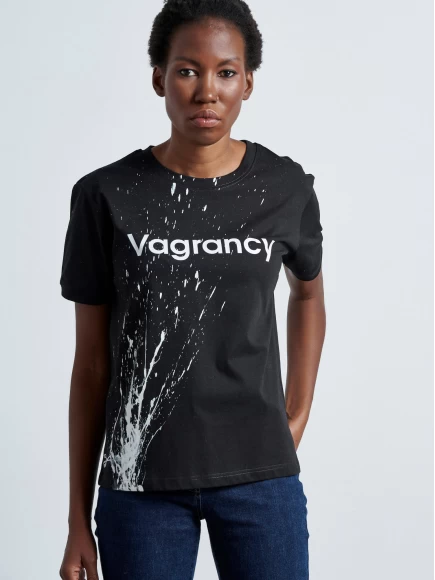 VAGRANCY SPLASHED Black  WOMAN T-shirt